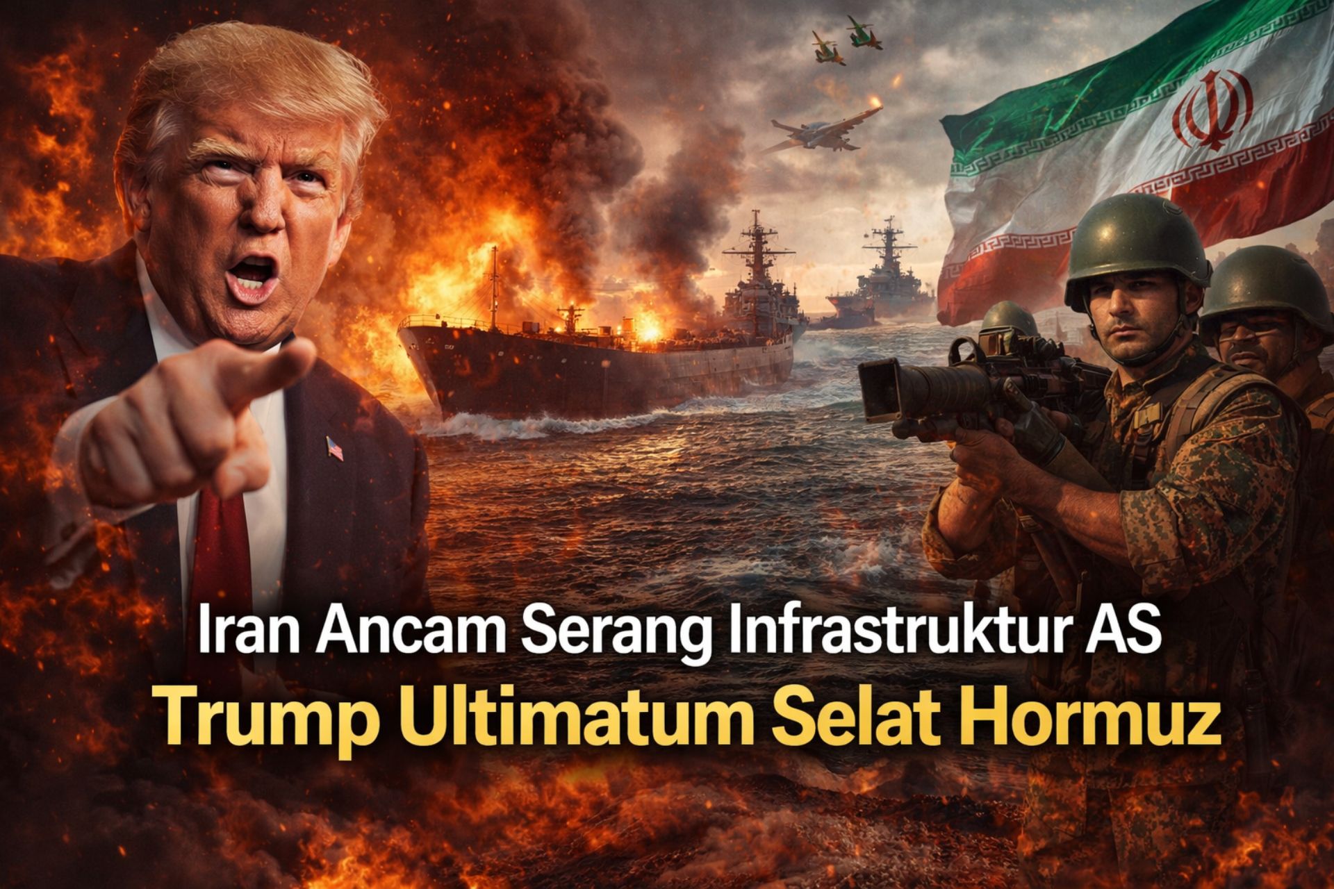 Iran Ancam Balas AS, Trump Ultimatum Selat Hormuz 48 Jam
